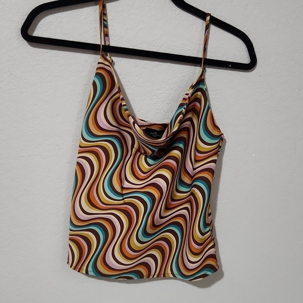 Milk & Honey Camisol Womens top Size 8 spaghetti strap tank blouse scoop front